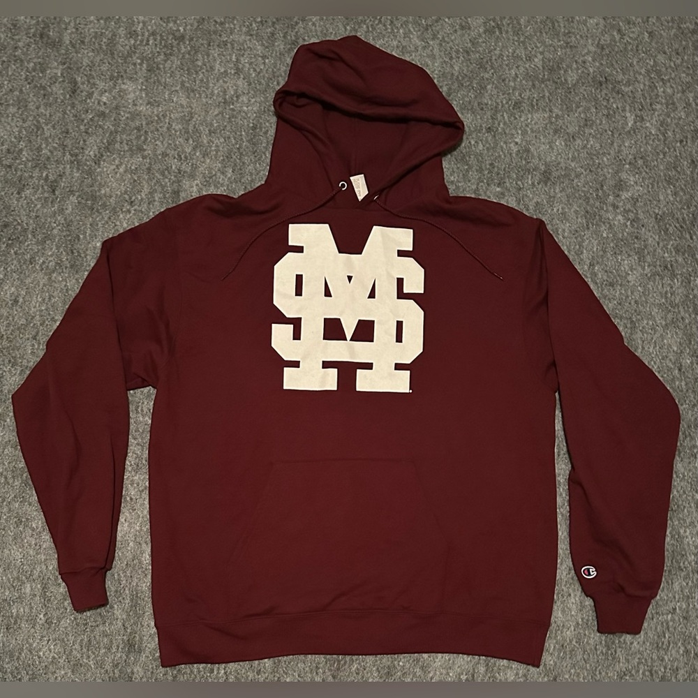 Men’s Champion Mississippi State Bulldogs Red/ Maroon/ White Hoodie - Size XL